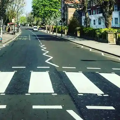 Music The famous Beatles zebra crossing at Abbey Road.