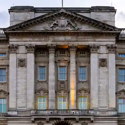 Neoclassical style of the building frontage.
