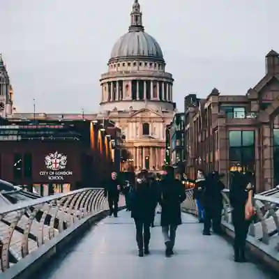 View towards St. Paul's Cathedral.