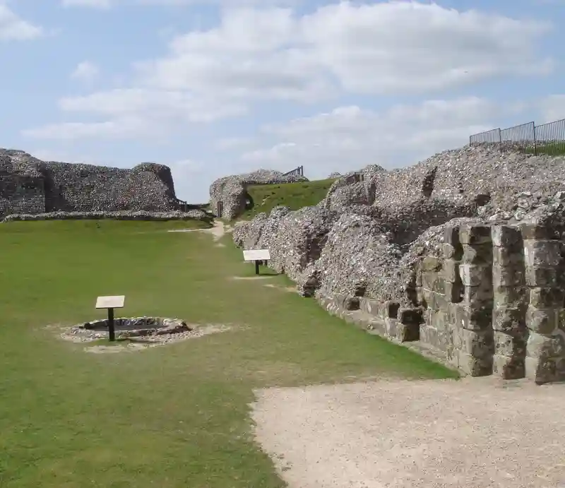 Stone ruins of the medieval walls.
