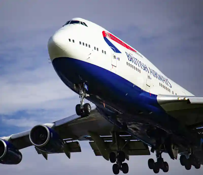 British Airways aeroplane taking off.