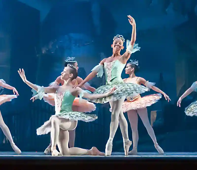 Ballet Ballerinas on stage in London's Theatreland.