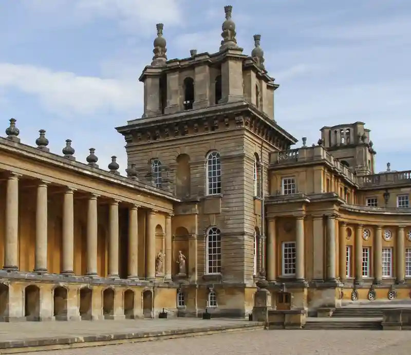 Blenheim Palace Exterior view of the English Baraque architecture.