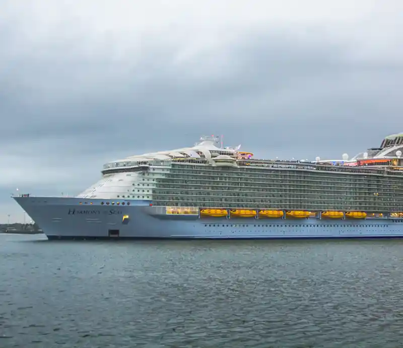 Liner at Southampton port.