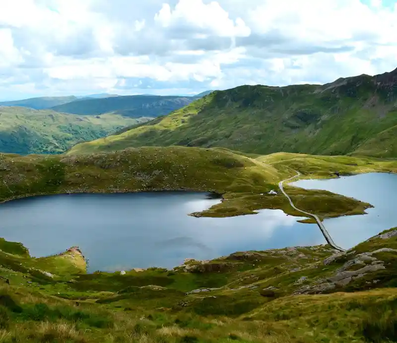 Snowdonia Beautiful hills and lake.