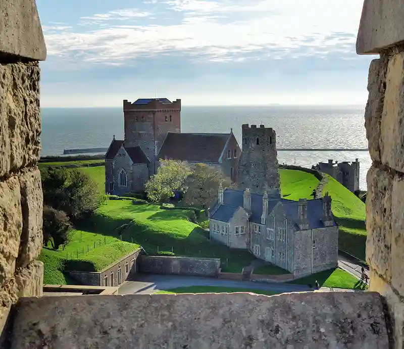 Saxon church seen from the castle.