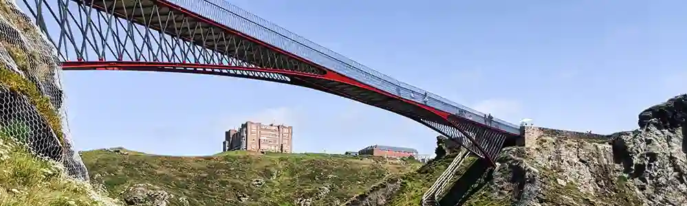 Tintagel Bridge to King Arthur's Castle.