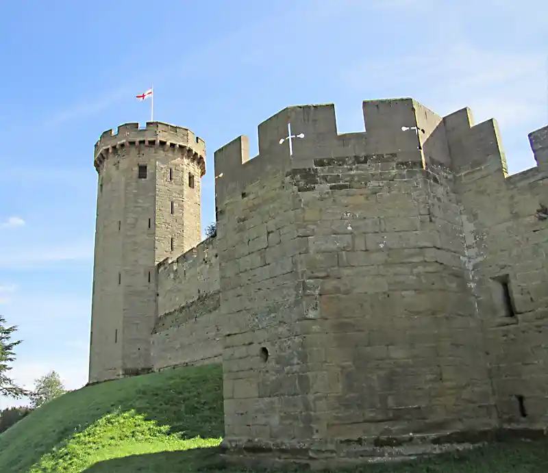 Warwick Castle The battlements on a sunny day.