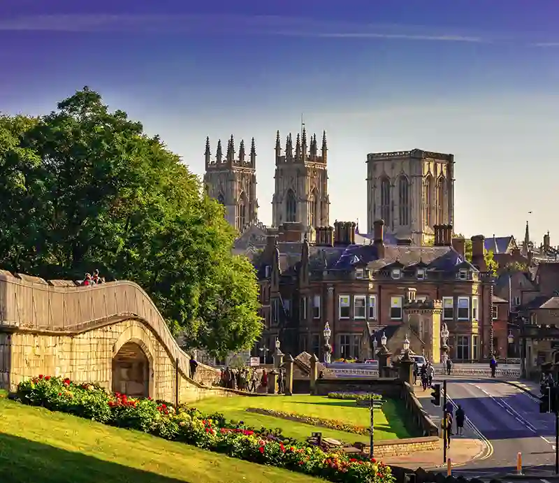 York City centre with the cathedral in the background.