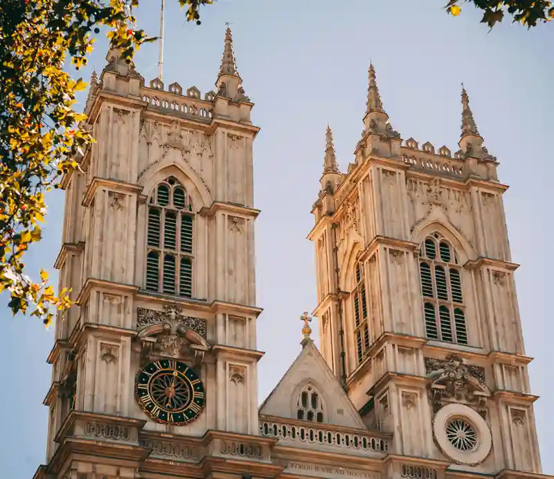 Westminster Abbey The twin towers of the western facade.