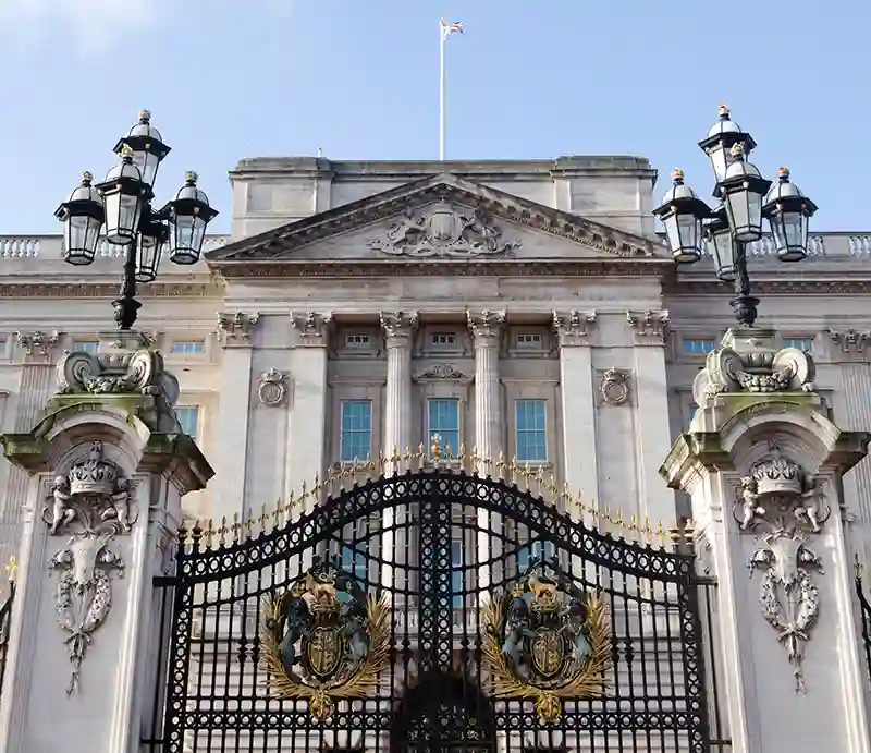 The front of the building from main gates.