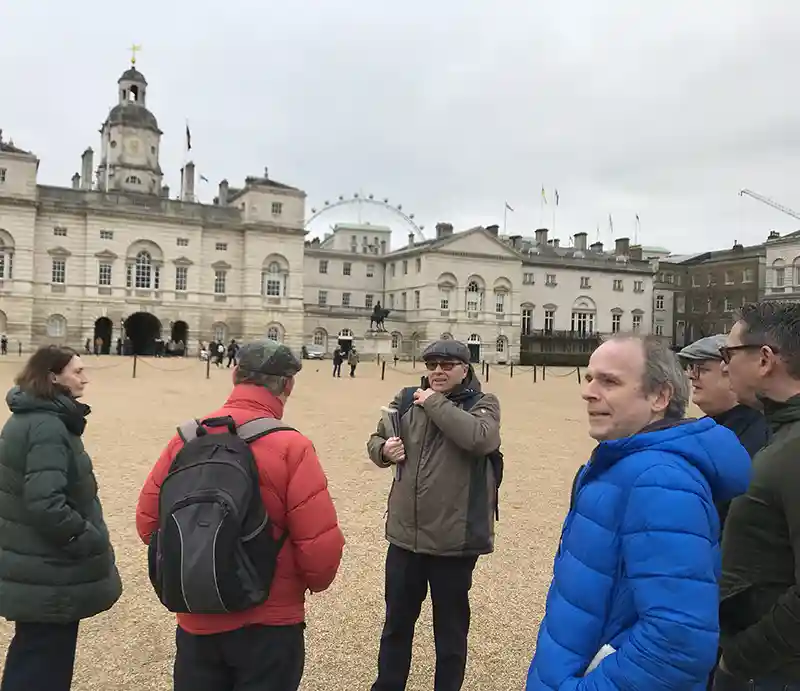 Horseguards Rob Woodford guiding his guests.