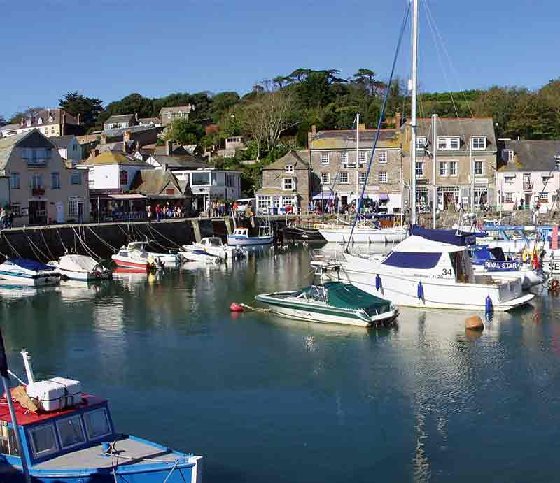 Padstowe The port with fishing boats.
