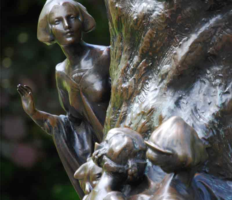Bronze characters.