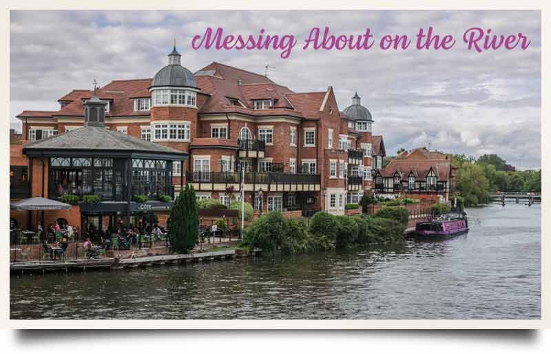 Eton tours postcard Riverside from the Windsor bank.
