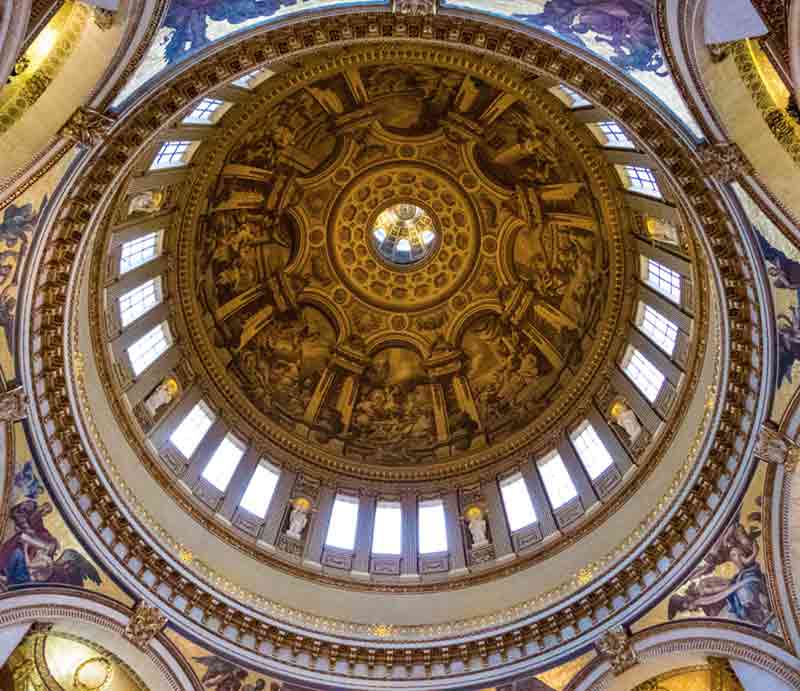 St. Paul's Cathedral dome Decoration of the inner structure by James Thornhill.
