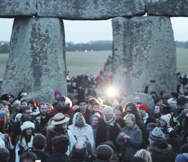 Cereminial rituals with the sun shining through on the summer solstice.