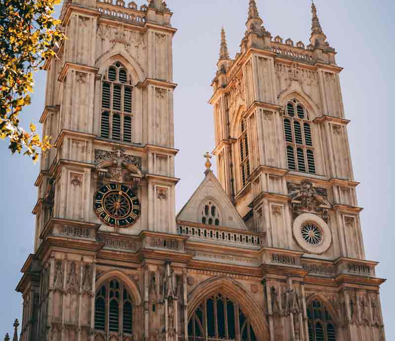 Westminster Abbey Twin towers of the Western Façade.